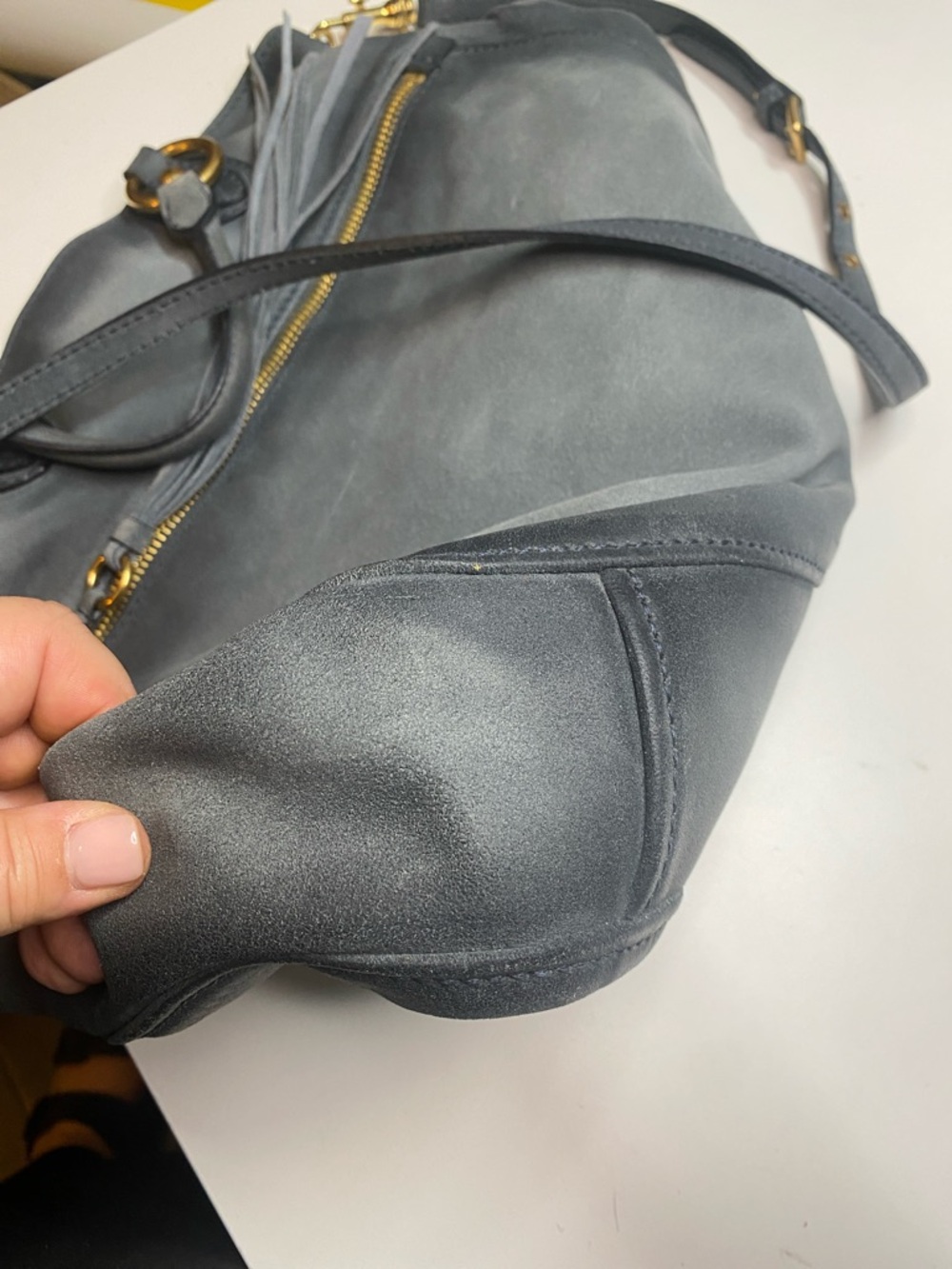 Miu Miu Suede Handbag with long strap - Picture 4 of 7